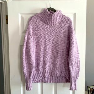 Lilac Cynthia Rowley Cowl neck Sweater